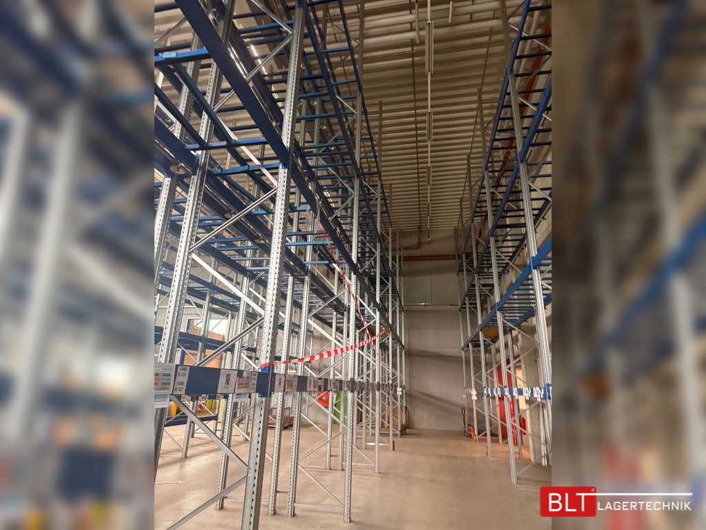 SSI Schäfer PR600 Palettenregal – ca. 18,70 lfm | Höhe 11,50m | Boden + 4 | 100 Pp | Gebrauchtware