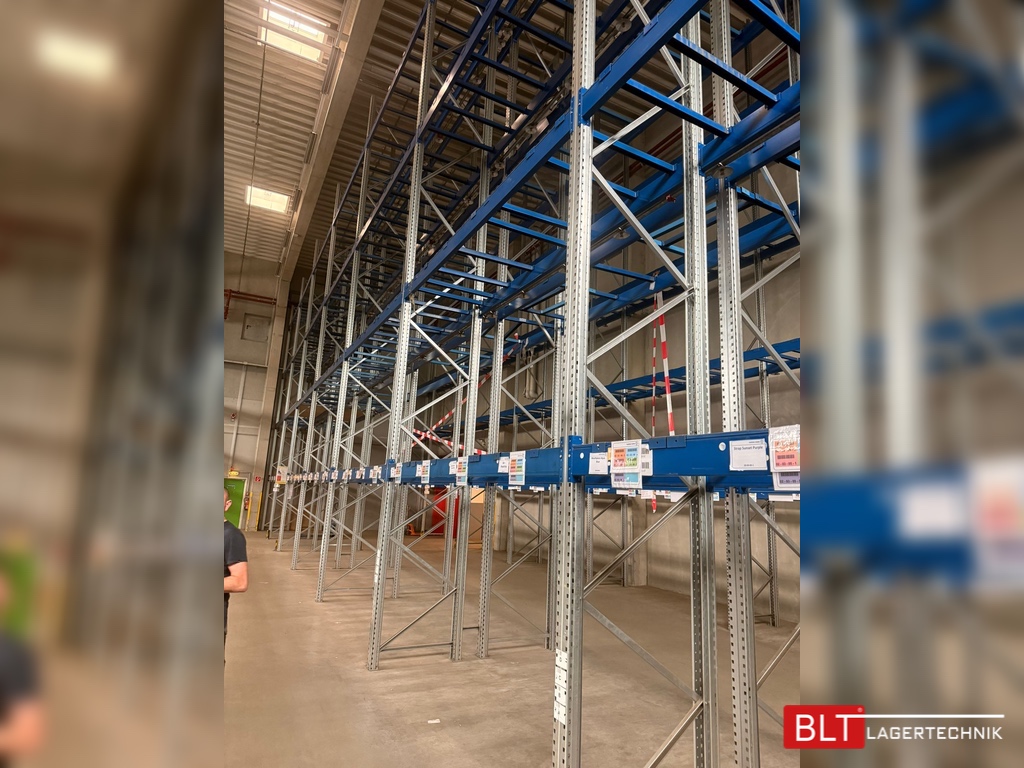 SSI Schäfer PR600 Palettenregal – ca. 18,70 lfm | Höhe 11,50m | Boden + 4 | 100 Pp | Gebrauchtware