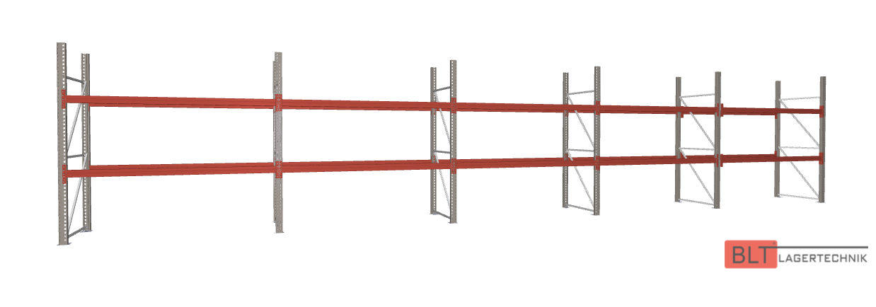 Stow Palettenregal 2m Höhe 48 Palettenstellplätze 3,9m Fachbreite