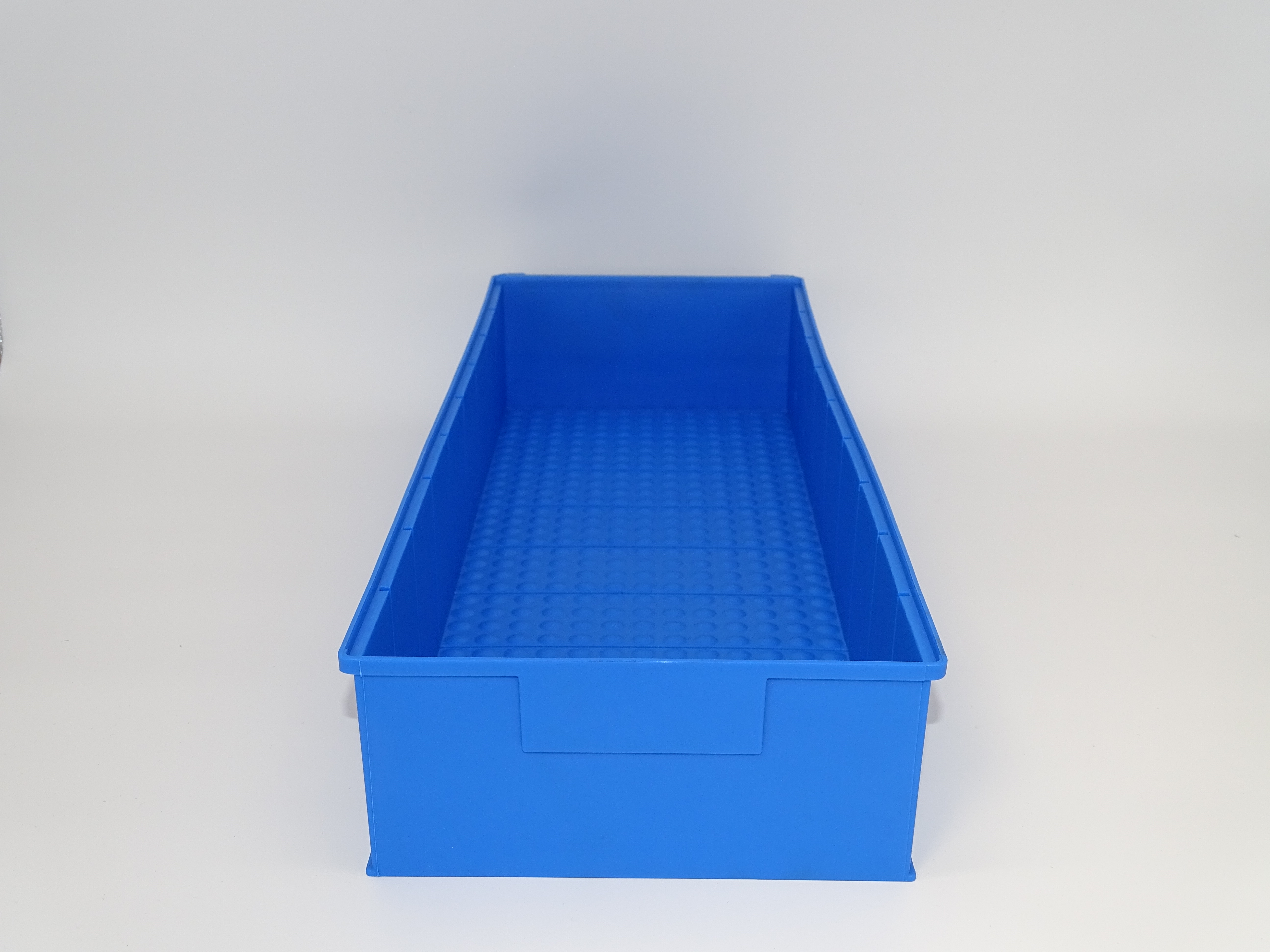 12 Regalkästen 500B – 500 × 183 × 81 mm – blau – stapelbar – lebensmittelecht – inkl. Versand – Made in Germany