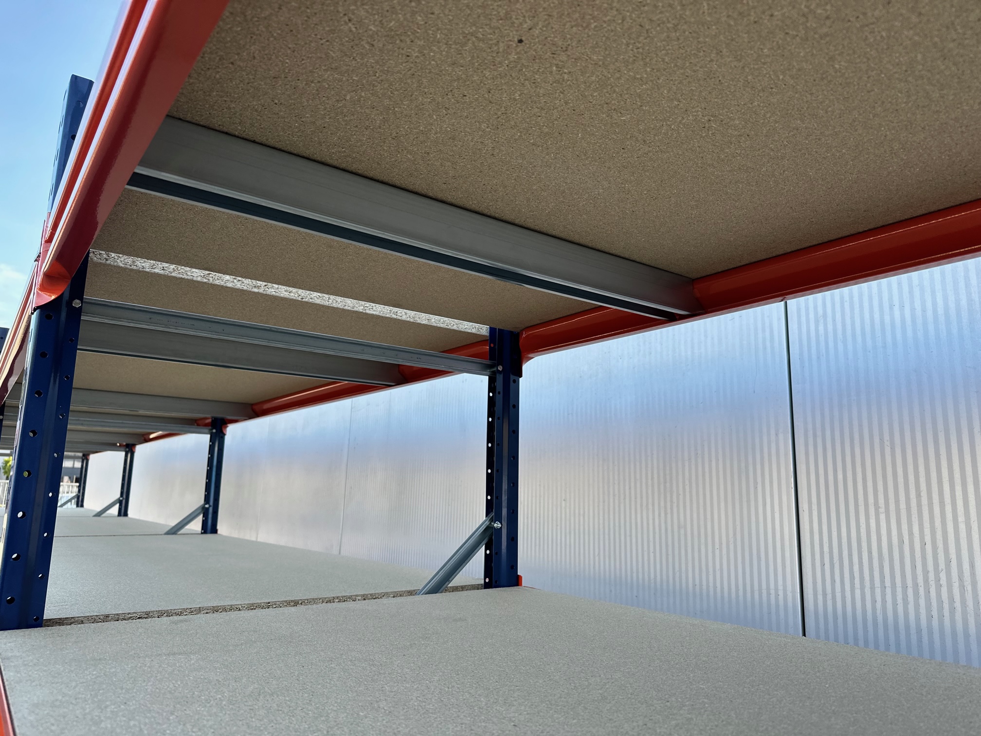 Weitspannregal – ca. 7,65 lfm | Höhe 200 cm | Tiefe 80 cm | 4 Ebenen | 400 kg Fachlast