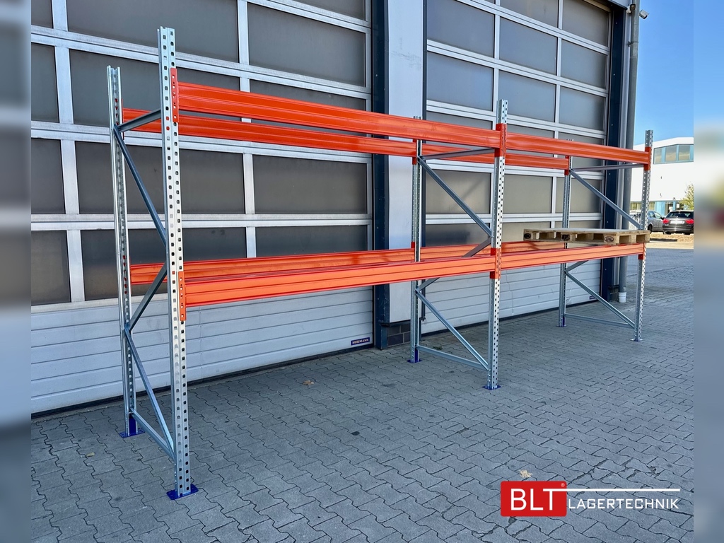 Palettenregal – ca. 5,70 lfm | Höhe 250 cm | Boden + 2 | 1800 kg Fachlast