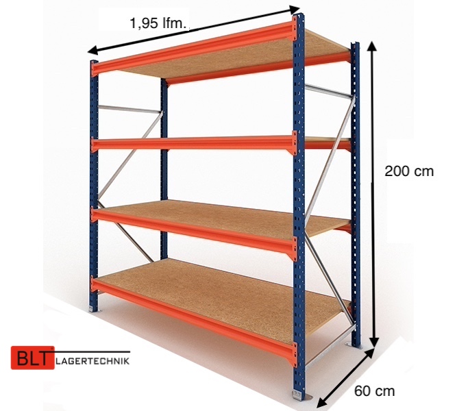 PROREGAL Weitspannregal Stecksystem T-Profil Grundregal HxBxT 300x250x60 cm 5 Eb PROREGAL Weitspannregal Stecksystem T-Profil Grundregal HxBxT 300x250x60 cm 5 Eb