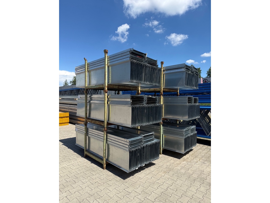 ca. 10,06 lfm Gebrauchtes Fachbodenregal | 2,5 m hoch | 40 cm tief | 6 Ebenen | META Clip