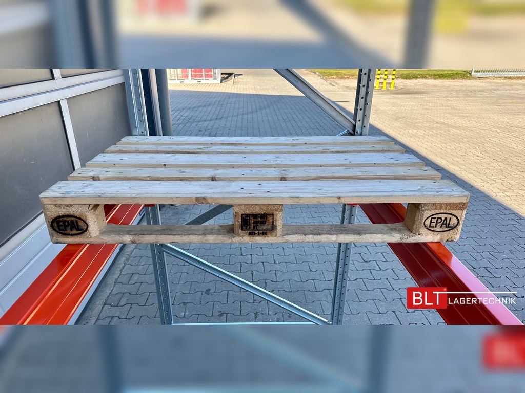 Palettenregal – ca. 5,70 lfm | Höhe 250 cm | Boden + 2 | 1800 kg Fachlast
