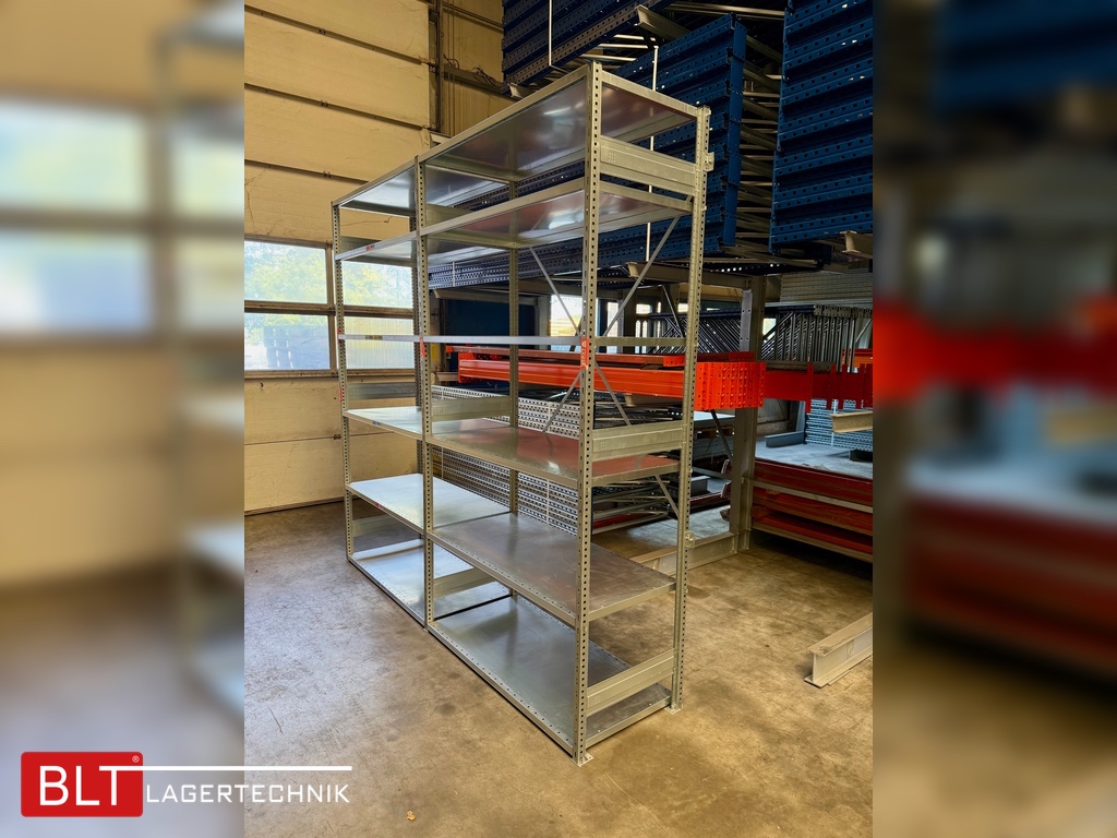 ca. 2,64 lfm Grund- und Anbaufeld Gebrauchtes Fachbodenregal | 2,5 m hoch | 60 cm tief | 6 Ebenen | STOW Stowshelf
