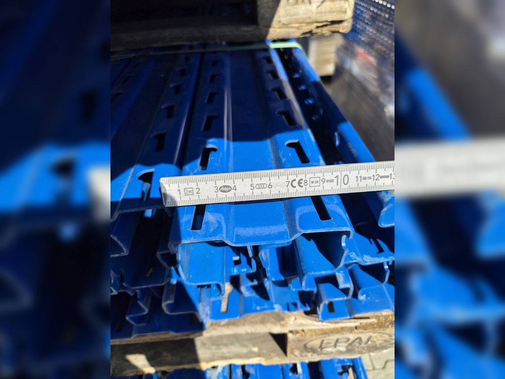 14 lfm Palettenregal STOW gebraucht, Höhe 520 cm, Boden + 2 Ebenen, 45 Palettenplätze