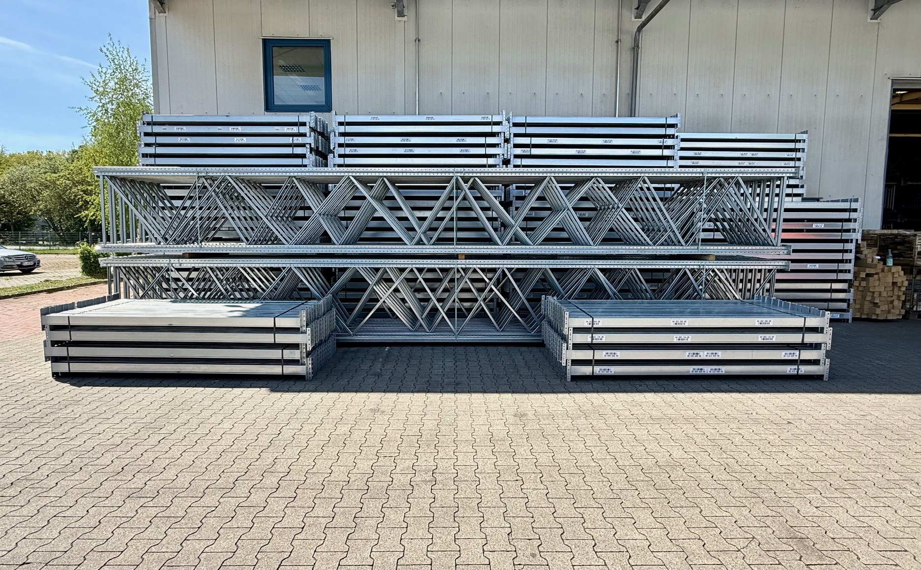 ca. 14 lfm, H: 440cm, Dexion P90 Palettenregale, 45 Palettenplätze