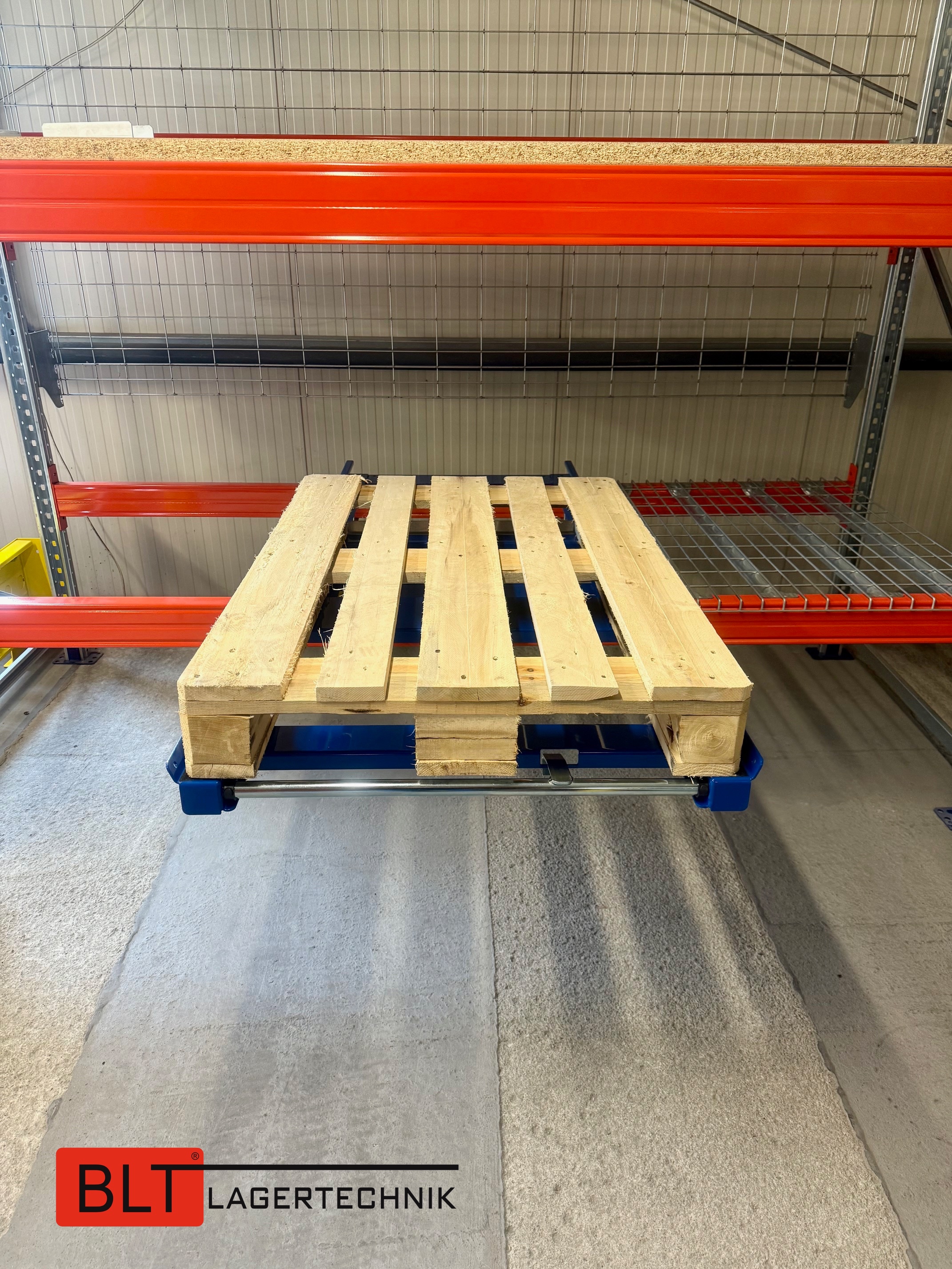 Palettenauszug 600 kg – 70 % Auszug – für Palettenregale – NEUWARE