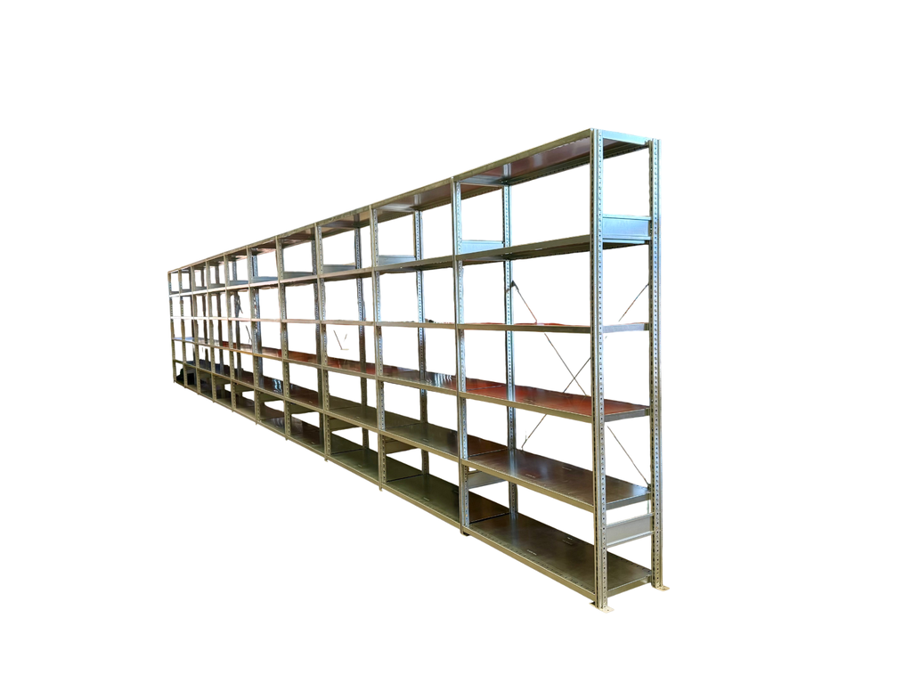 ca. 13,00 lfm. SSI Schäfer R3000 Fachbodenregal | 2,49 m hoch | 50 cm tief | 150 kg pro Boden