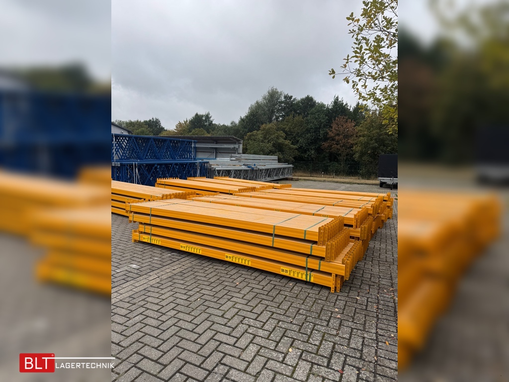 ca. 18,50 lfm | H: 6,80 m | T: 1,10 m | Jungheinrich MPB Palettenregal gebraucht | 2.000 kg Fachlast | 80 Palettenplätze ca. 18,50 lfm | H: 6,80 m | T: 1,10 m | Jungheinrich MPB Palettenregal gebraucht | 2.000 kg Fachlast | 80 Palettenplätze