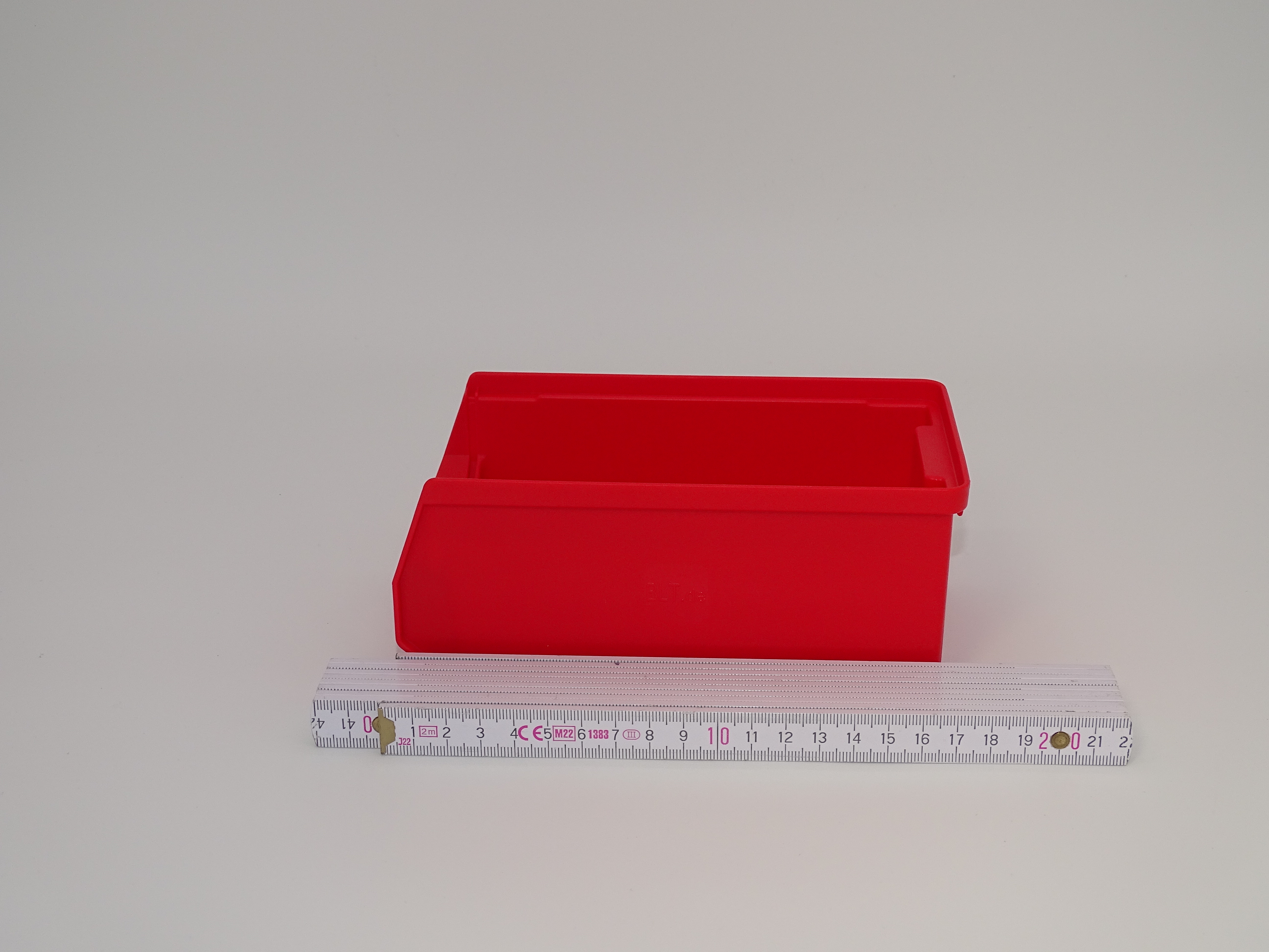 40 Sichtlagerkisten Gr. 2 – 175 × 100 × 75 mm – rot – stapelbar – lebensmittelecht – inkl. Versand – Made in Germany
