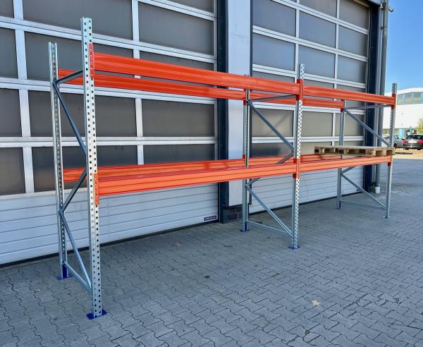 ca. 5,70 lfm, H: 250cm, Fachlast: 1800 kg, Palettenregale, Schwerlastregale, Hochregale, Industrieregale, Regale sofort ab Lager