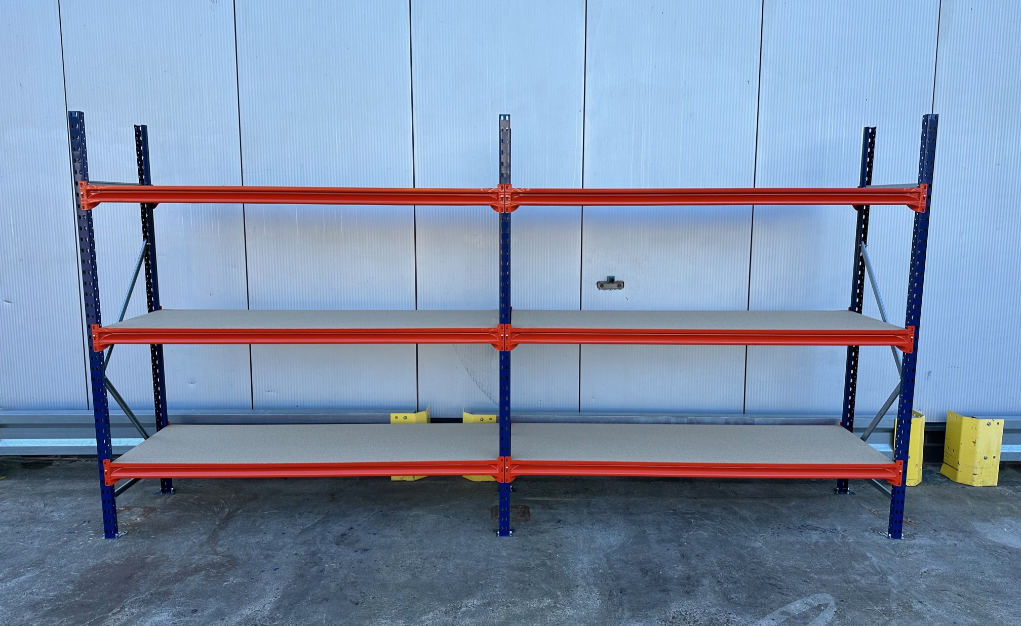 Weitspannregal – ca. 3,85 lfm | Höhe 200 cm | Tiefe 60 cm | 3 Ebenen | 400 kg Fachlast