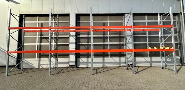 ca. 11,20 lfm, H: 450cm, Fachlast: 1800 kg, Palettenregale, Schwerlastregale, Hochregale, Industrieregale, Regale sofort ab Lager