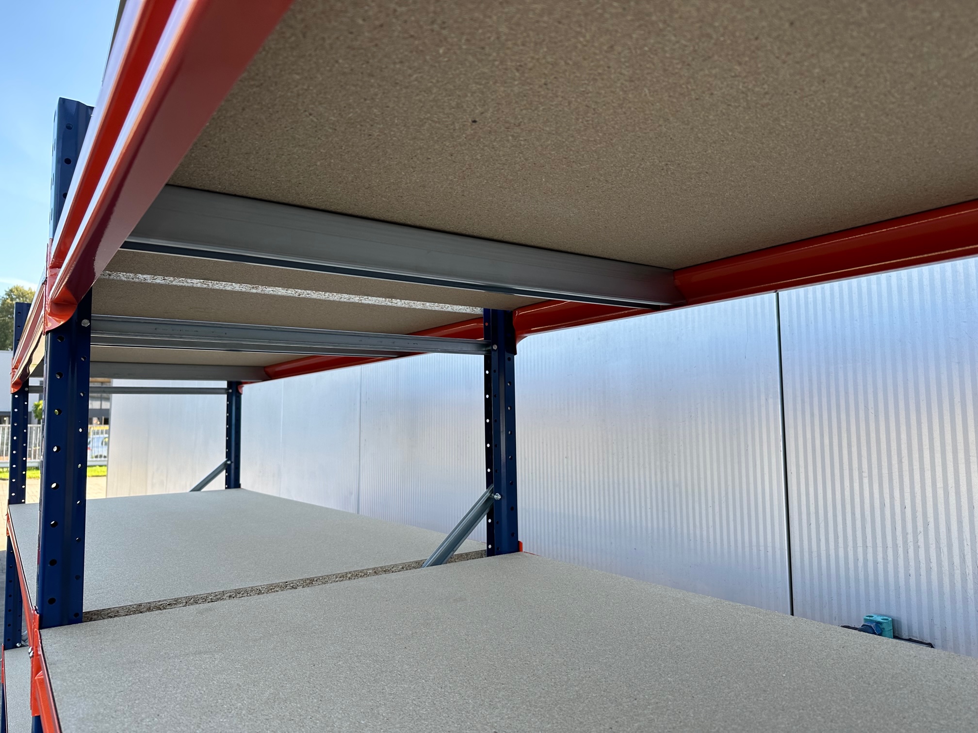 Weitspannregal – ca. 3,85 lfm | Höhe 200 cm | Tiefe 80 cm | 4 Ebenen | 400 kg Fachlast