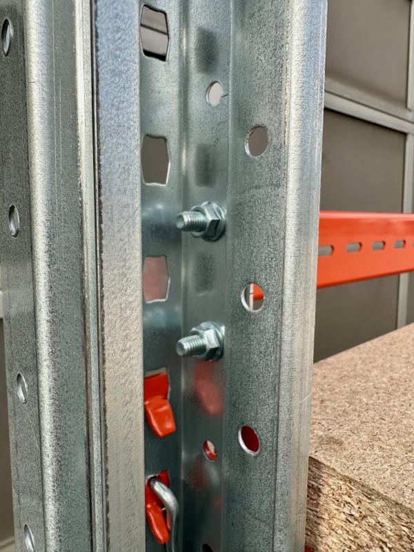 Durchschubsicherung 2,75 m – für BLT Palettenregale – RAL 2004 – NEUWARE