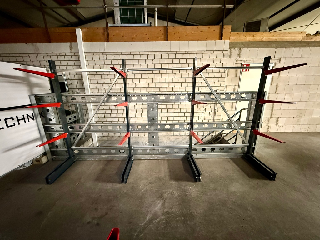 Kragarmregal LITE 200 cm Höhe | Armlänge 60 cm | 150 kg pro Arm | einseitig