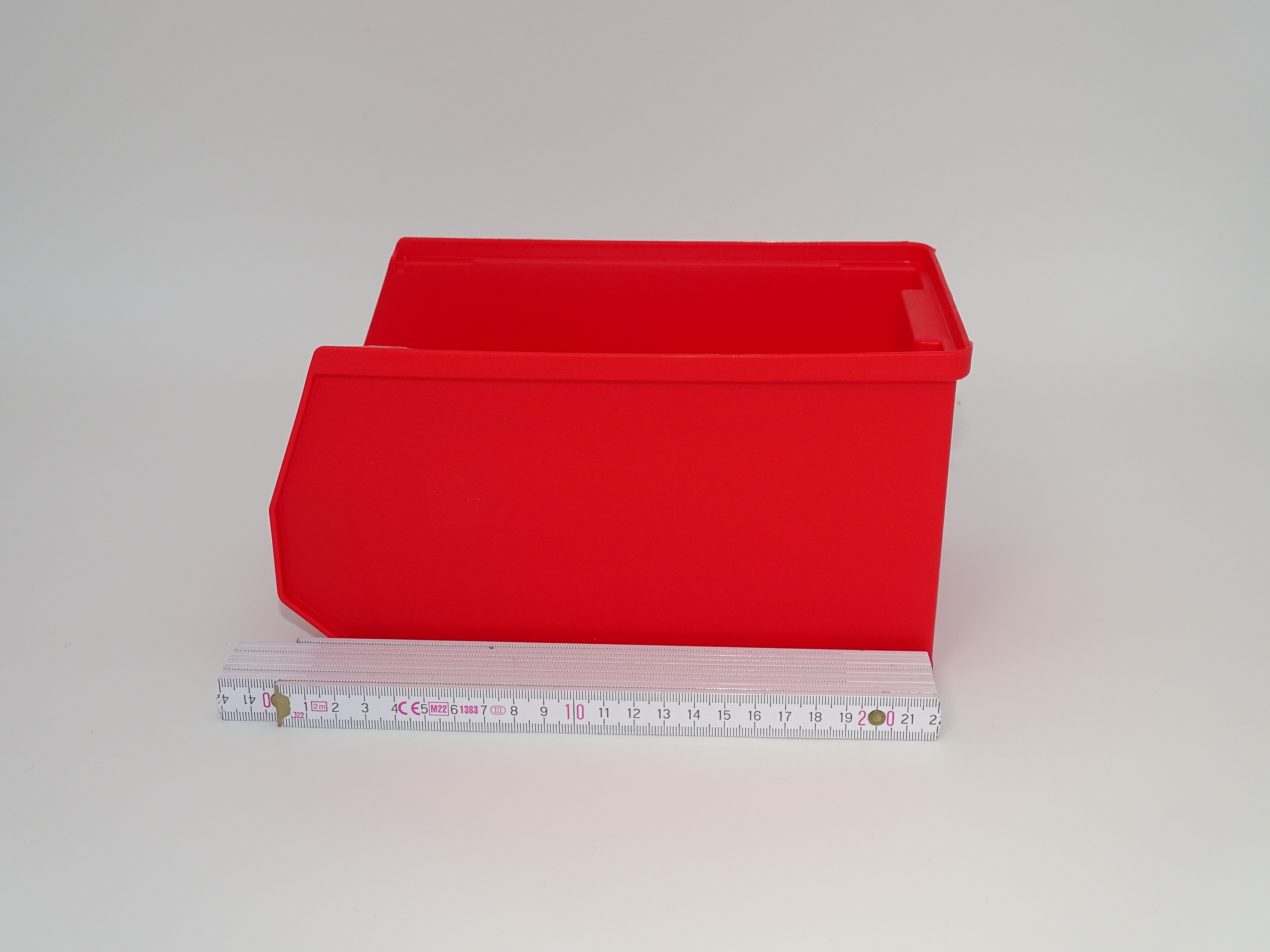 48 Sichtlagerkisten Gr. 3 – 235 × 145 × 125 mm – rot – stapelbar – lebensmittelecht – inkl. Versand – Made in Germany