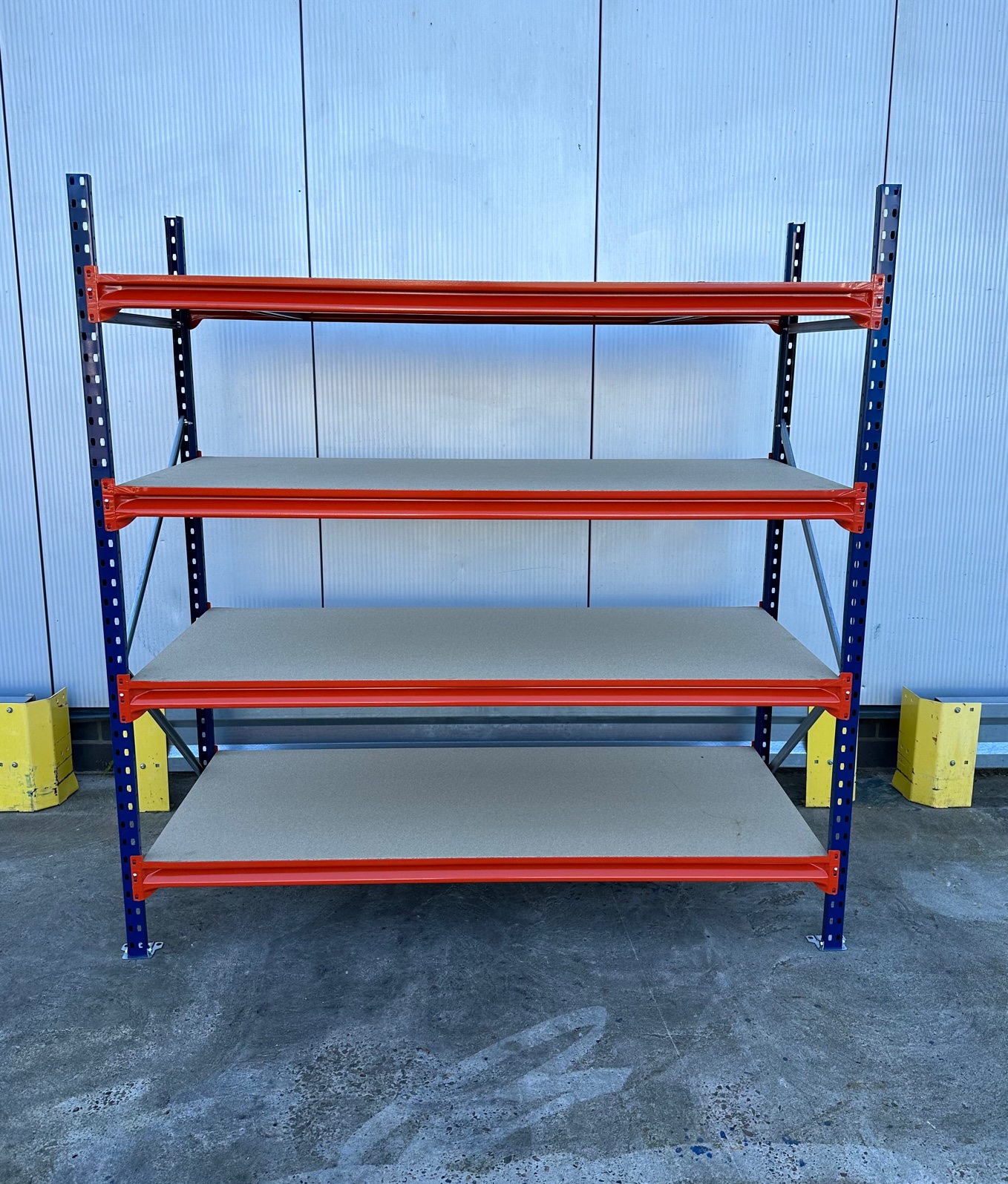 Weitspannregal Grundfeld – ca. 1,95 lfm | Höhe 200 cm | Tiefe 80 cm | 4 Ebenen | 400 kg Fachlast