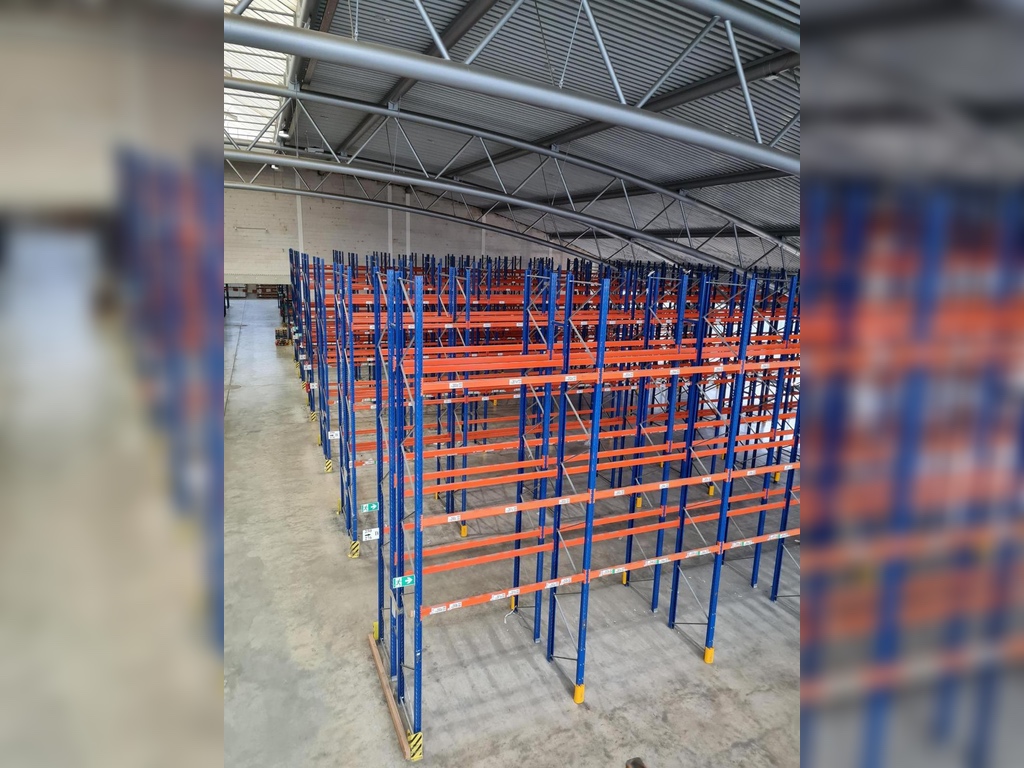 ca. 14 lfm, H: 620cm Arestant / AR Racking Palettenregale, 60 Palettenplätze , Schwerlastregale, Hochregale, Industrieregale, Regale sofort ab Lager