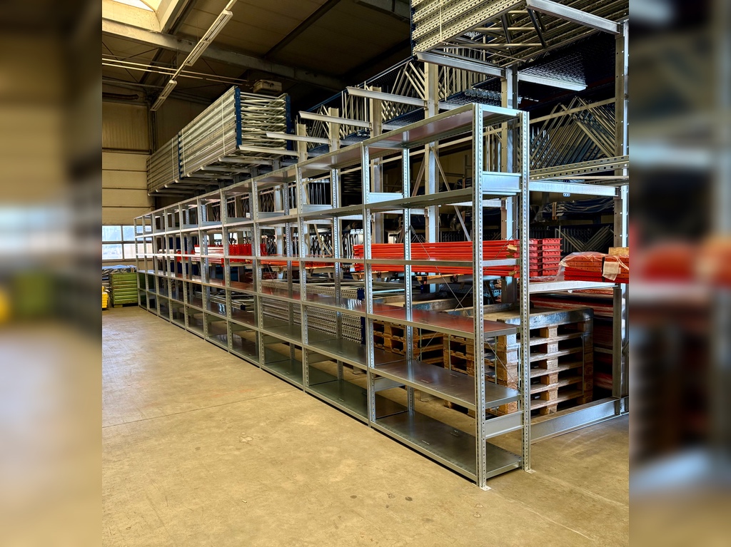 ca. 39,00 lfm. SSI Schäfer R3000 Fachbodenregal | 2,49 m hoch | 50 cm tief | 150 kg pro Boden | Gebrauchtware 