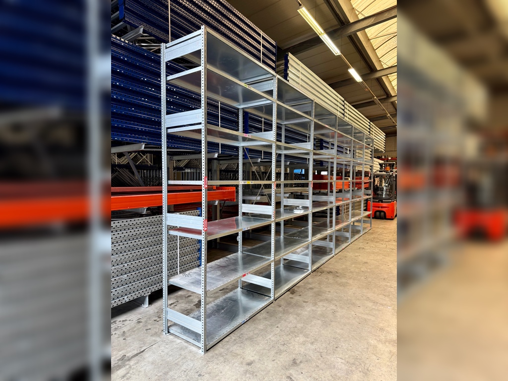  ca. 100 lfm Gebrauchtes Fachbodenregal | 3,0 m hoch | 60 cm tief | 7 Ebenen | STOW Stowshelf