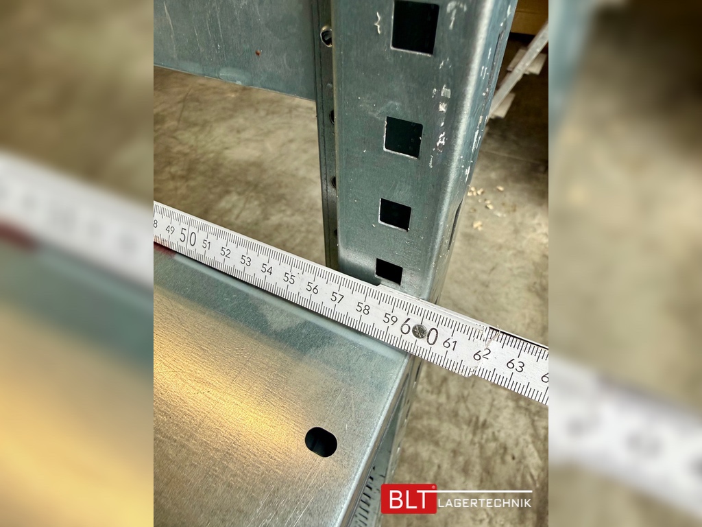 ca. 1,33 lfm Grundfeld Gebrauchtes Fachbodenregal | 2,5 m hoch | 60 cm tief | 6 Ebenen | STOW Stowshelf