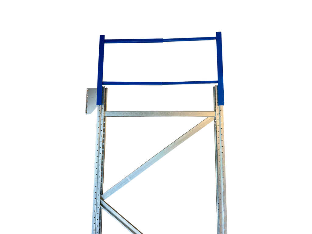 Endrahmenerhöhung universal für Palettenregale | Tiefe 600–1100 mm | 500 mm Schutzhöhe