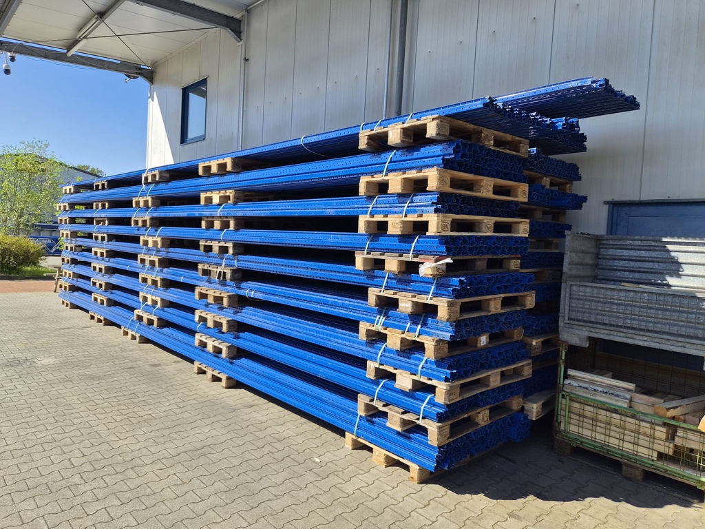 14 lfm Palettenregal STOW gebraucht, Höhe 1050cm, Boden + 4 Ebenen, 75 Palettenplätze