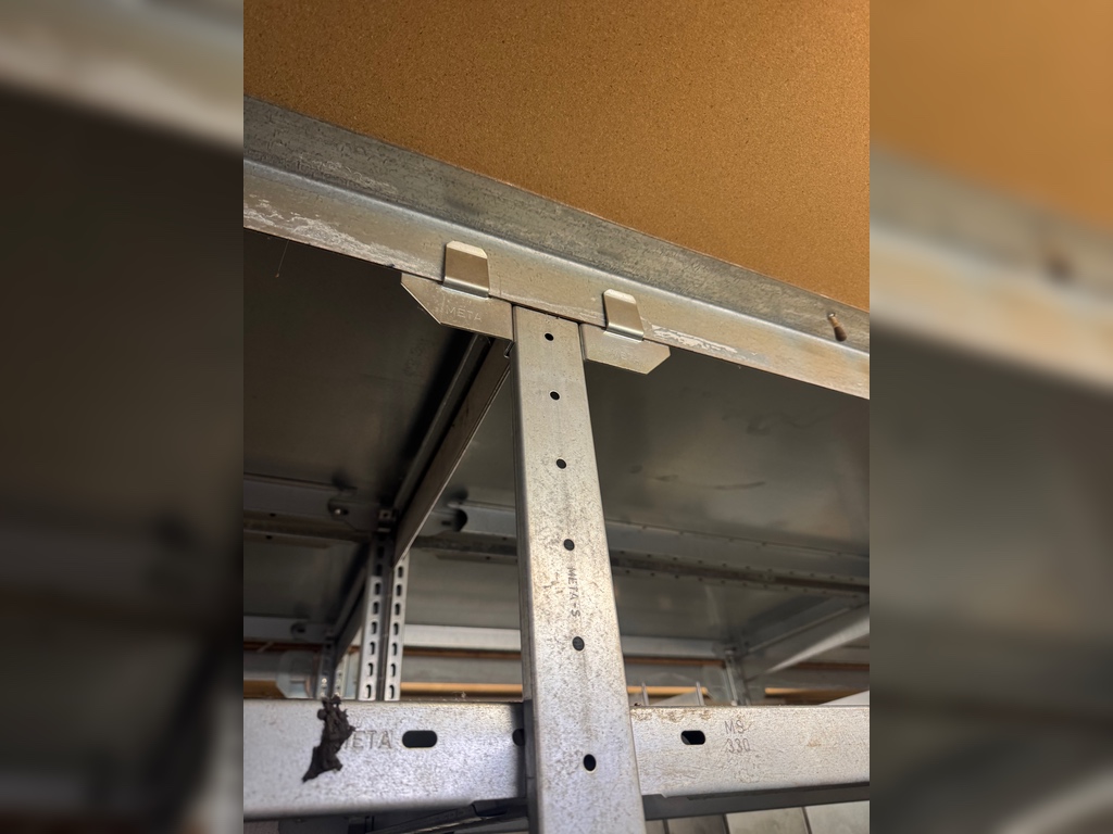 META Fachboden-Geschossanlage / Lagerbühne – ca. 11,30 x 5,40 m | 2-geschossig | ca. 450 Fachböden | gebraucht