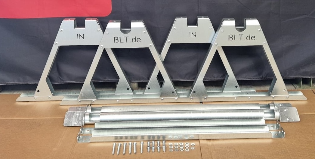 Gestell für Kabeltrommel bis ⌀ 500 mm auf Europaletten Basis , Trommelabwickler Kabeltrommelgestell Kabeltrommelregal Spulenhalter Kabeltrommel KTG Trommel Abwickler