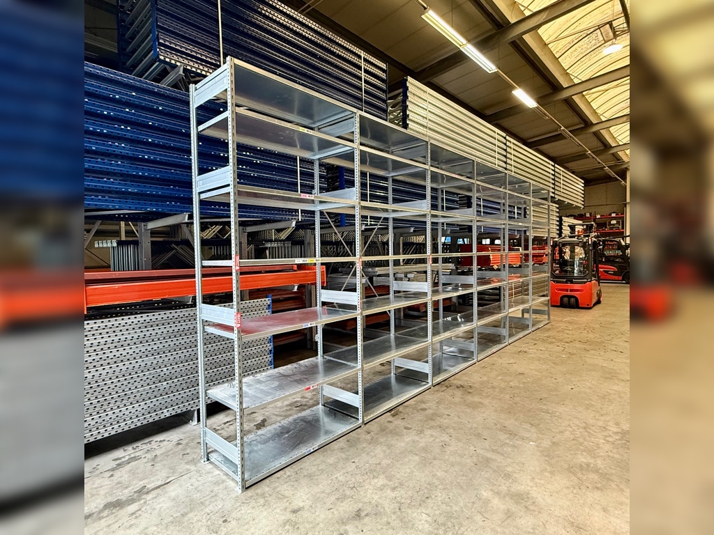 ca. 7,84 lfm Gebrauchtes Fachbodenregal | 3,0 m hoch | 60 cm tief | 7 Ebenen | STOW Stowshelf ca. 7,84 lfm Gebrauchtes Fachbodenregal | 3,0 m hoch | 60 cm tief | 7 Ebenen | STOW Stowshelf