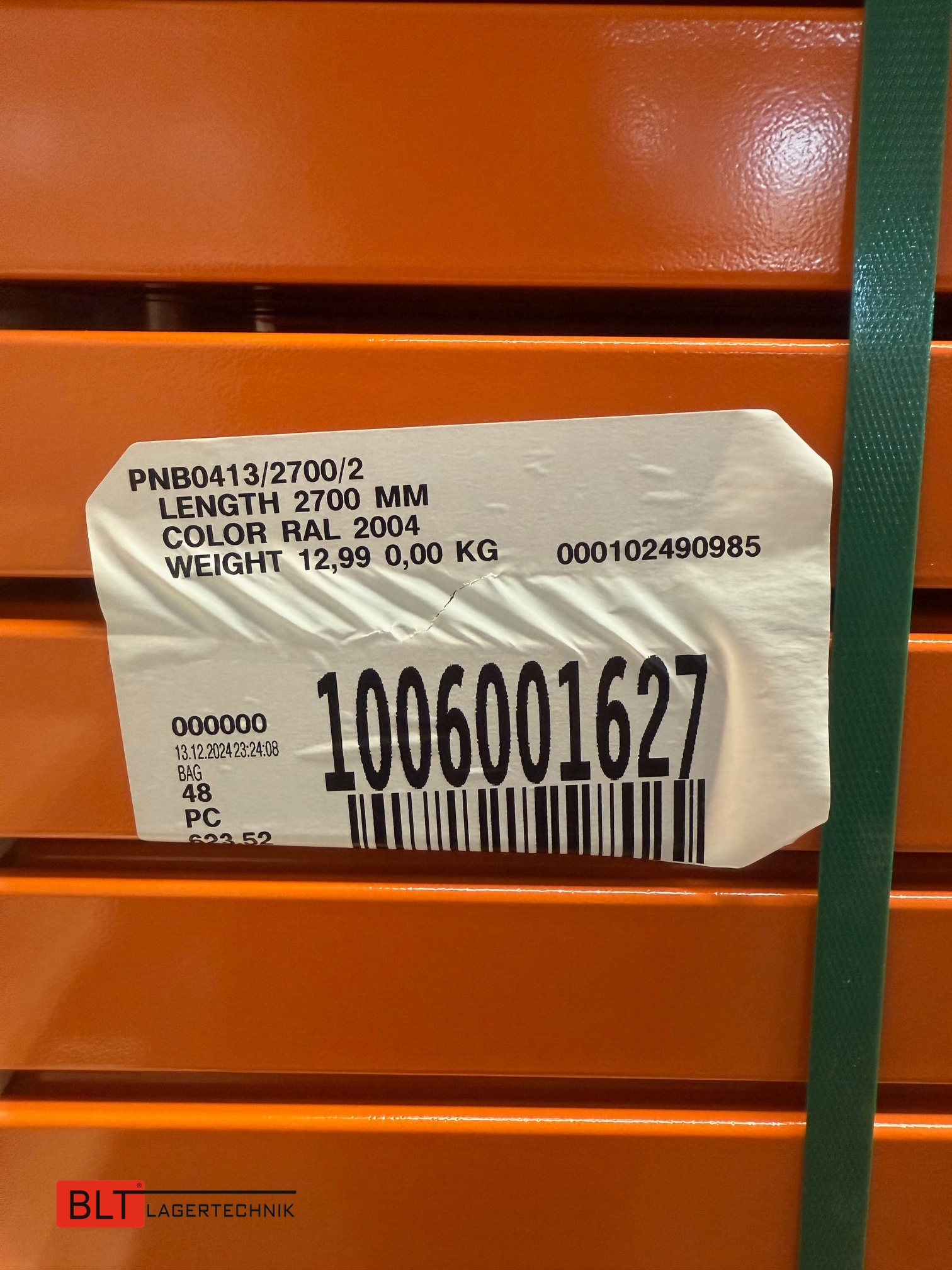 ca. 57 lfm STOW, H: 8,20m, 240 Palettenplätze Fachlast: 3000 kg, Palettenregale
