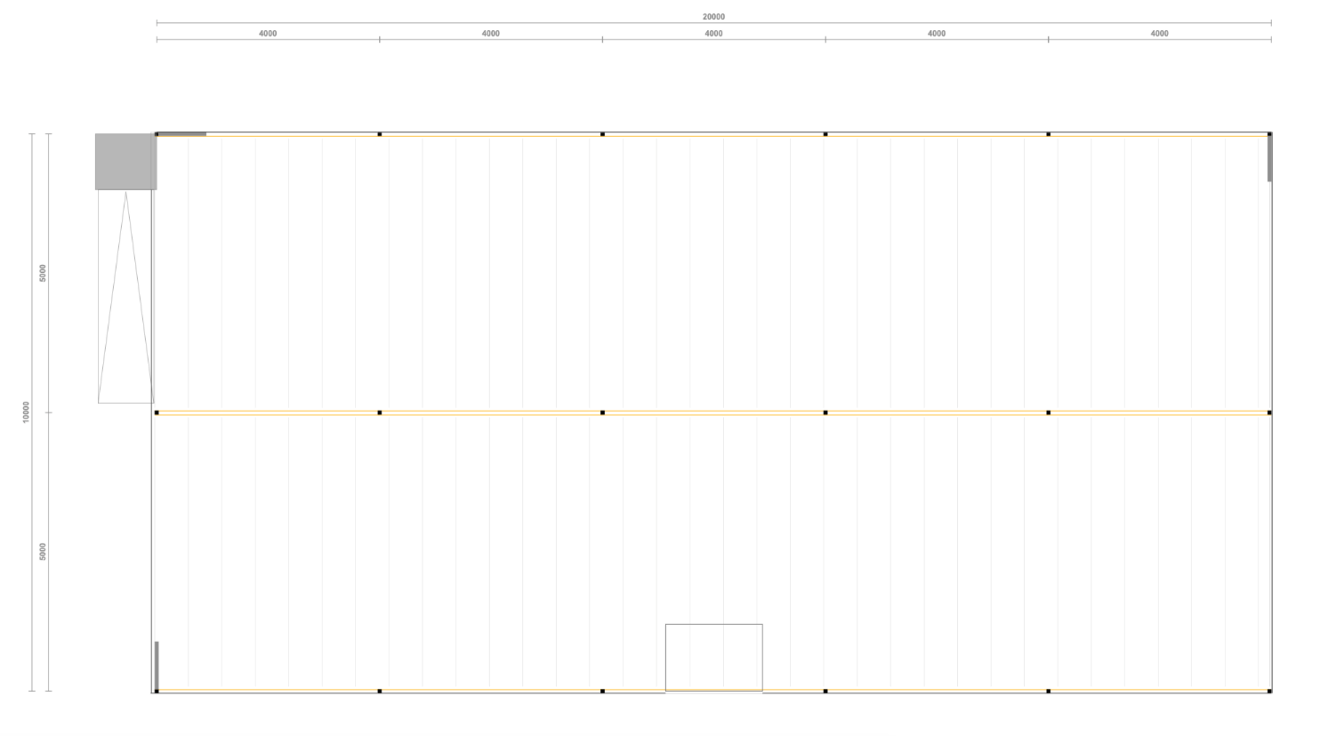 Lagerbühne 10x20 m – Unterkante 2,5 m | 500 kg/m² Traglast | Inkl. Treppe & Geländer