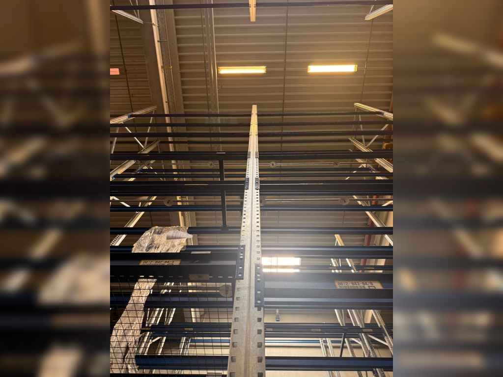 SSI Schäfer PR600 14,10 lfm | Höhe 9,85 m | Boden + 4 Ebenen | Fachlast bis 3500 kg | Palettenregal gebraucht kaufen 