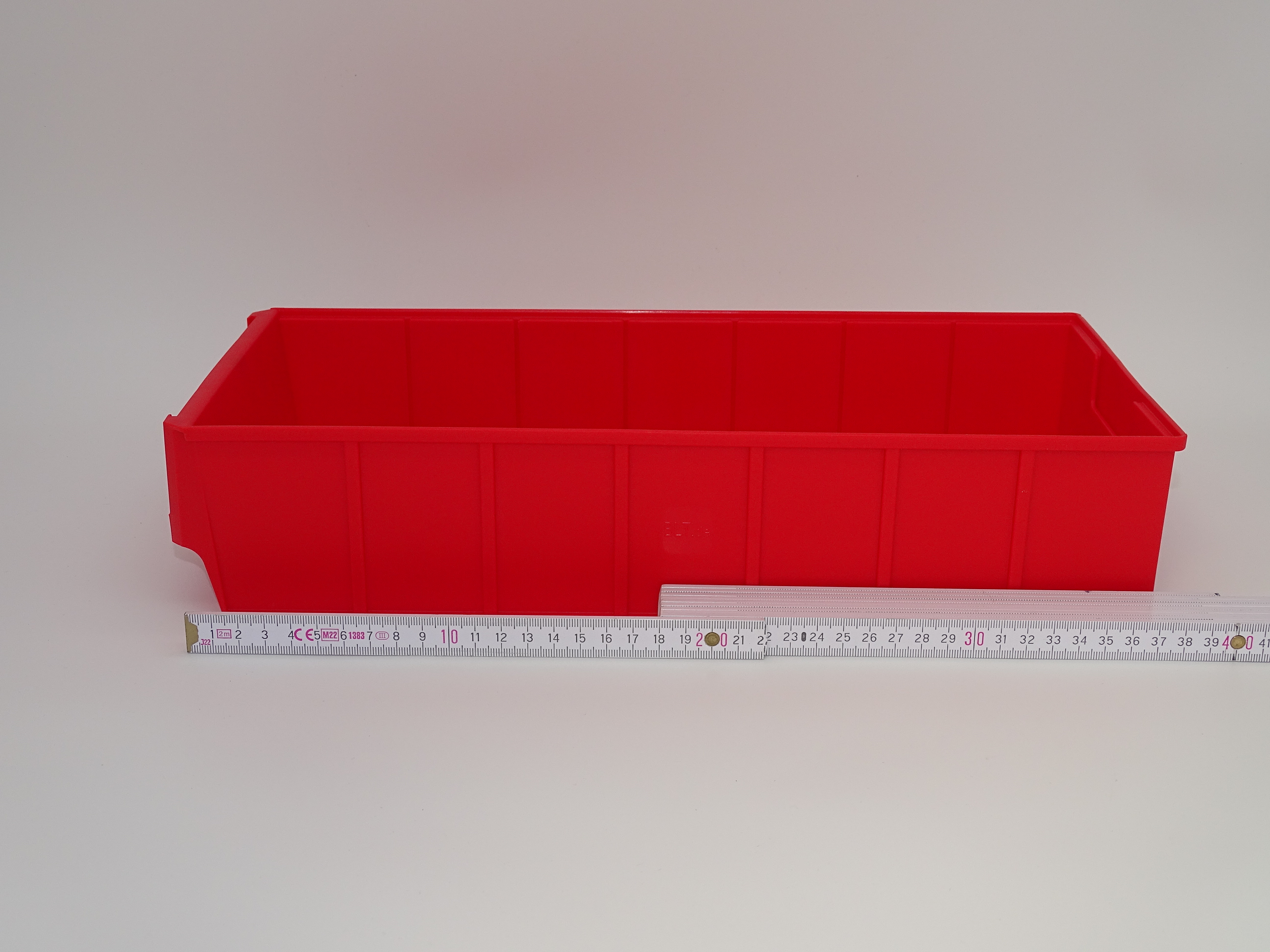 24 Regalkästen 400B – 400 × 183 × 81 mm – rot – stapelbar – lebensmittelecht – inkl. Versand – Made in Germany