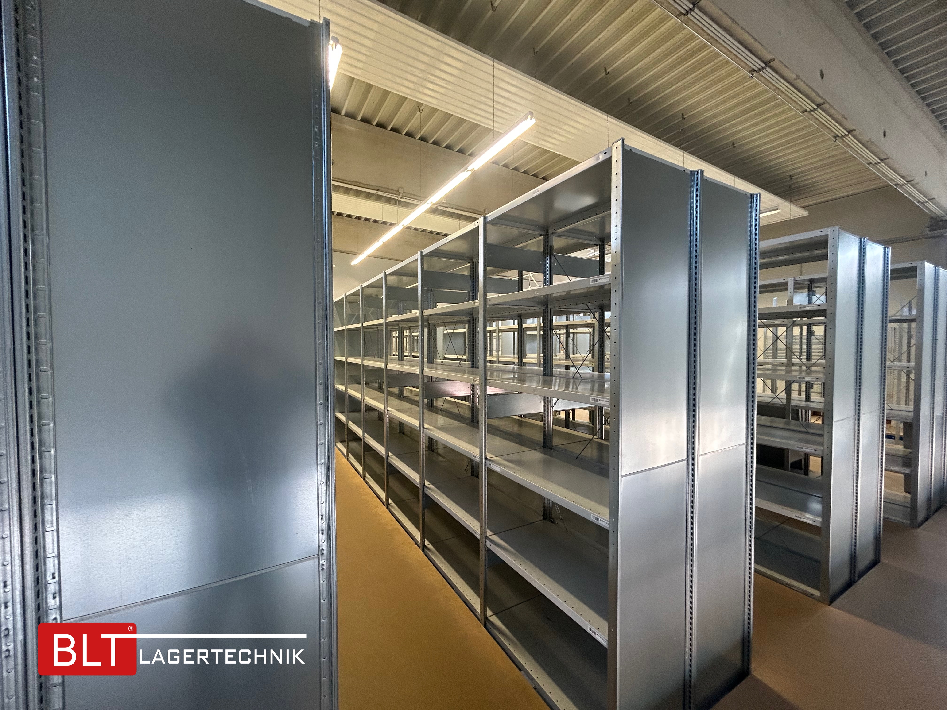 Fachbodenregal Geschossanlage 2 Ebenen META | ca. 20 x 14 m | 500 kg/m² Belastung