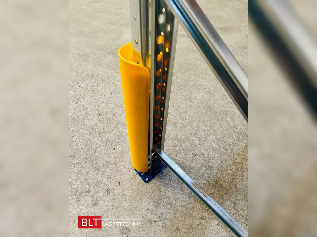 Regalanfahrschutz 600 mm Gelb – für Regalständer 75–110 mm – DIN EN 15512 – Innen & Außen