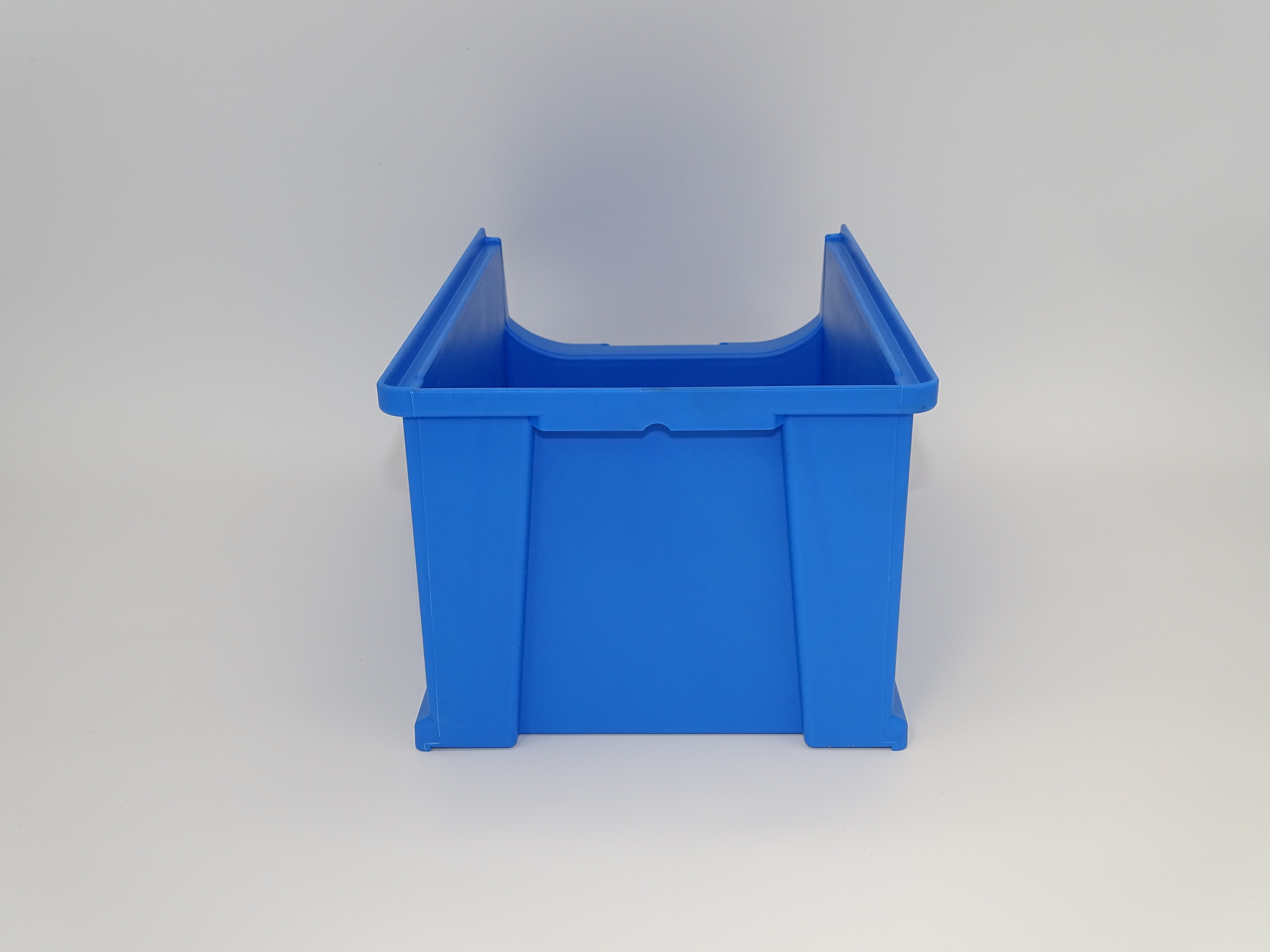 18 Sichtlagerkisten Gr. 4 – 350 × 200 × 150 mm – blau – stapelbar – inkl. Versand