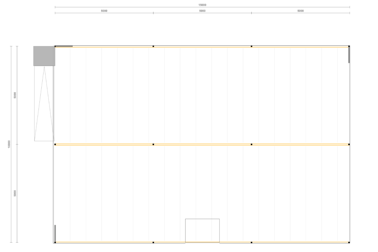 Lagerbühne 10x15 m – Unterkante 2,5 m | 500 kg/m² Traglast | Inkl. Treppe & Tür