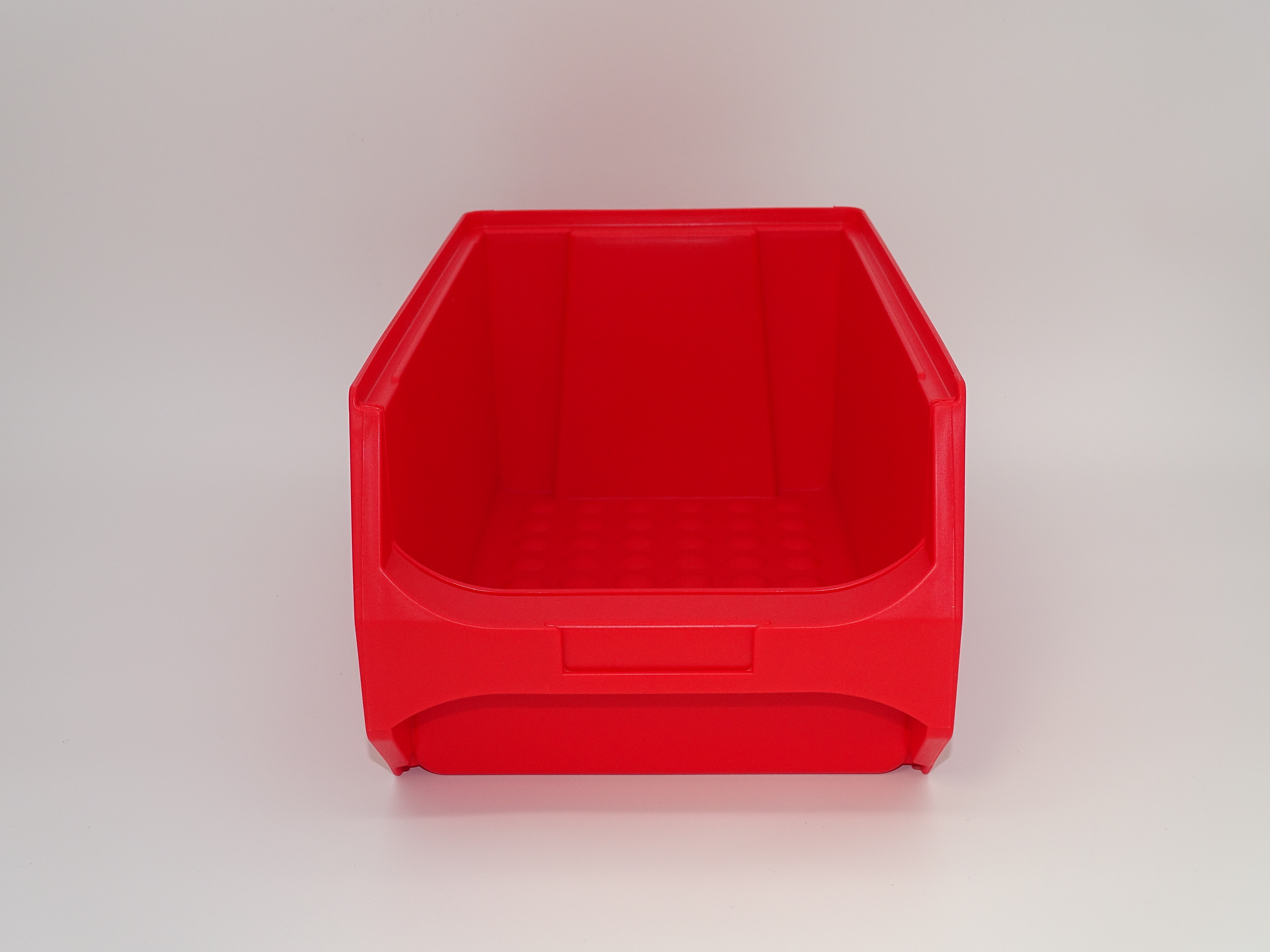 18 Sichtlagerkisten Gr. 4 – 350 × 200 × 150 mm – rot – stapelbar – inkl. Versand
