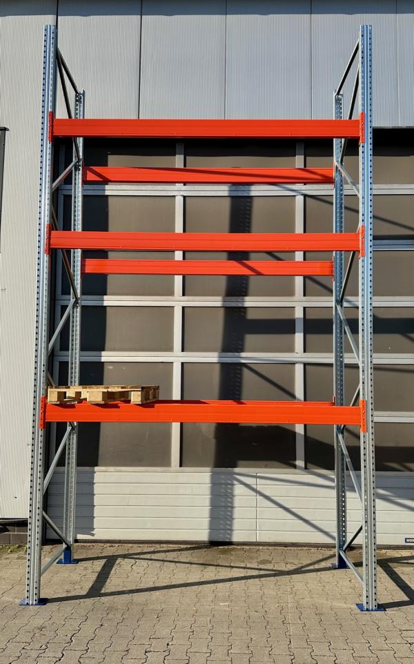 Grundfeld für Palettenregal – ca. 2,90 lfm | Höhe 550 cm | Boden + 2 | 1800 kg Fachlast