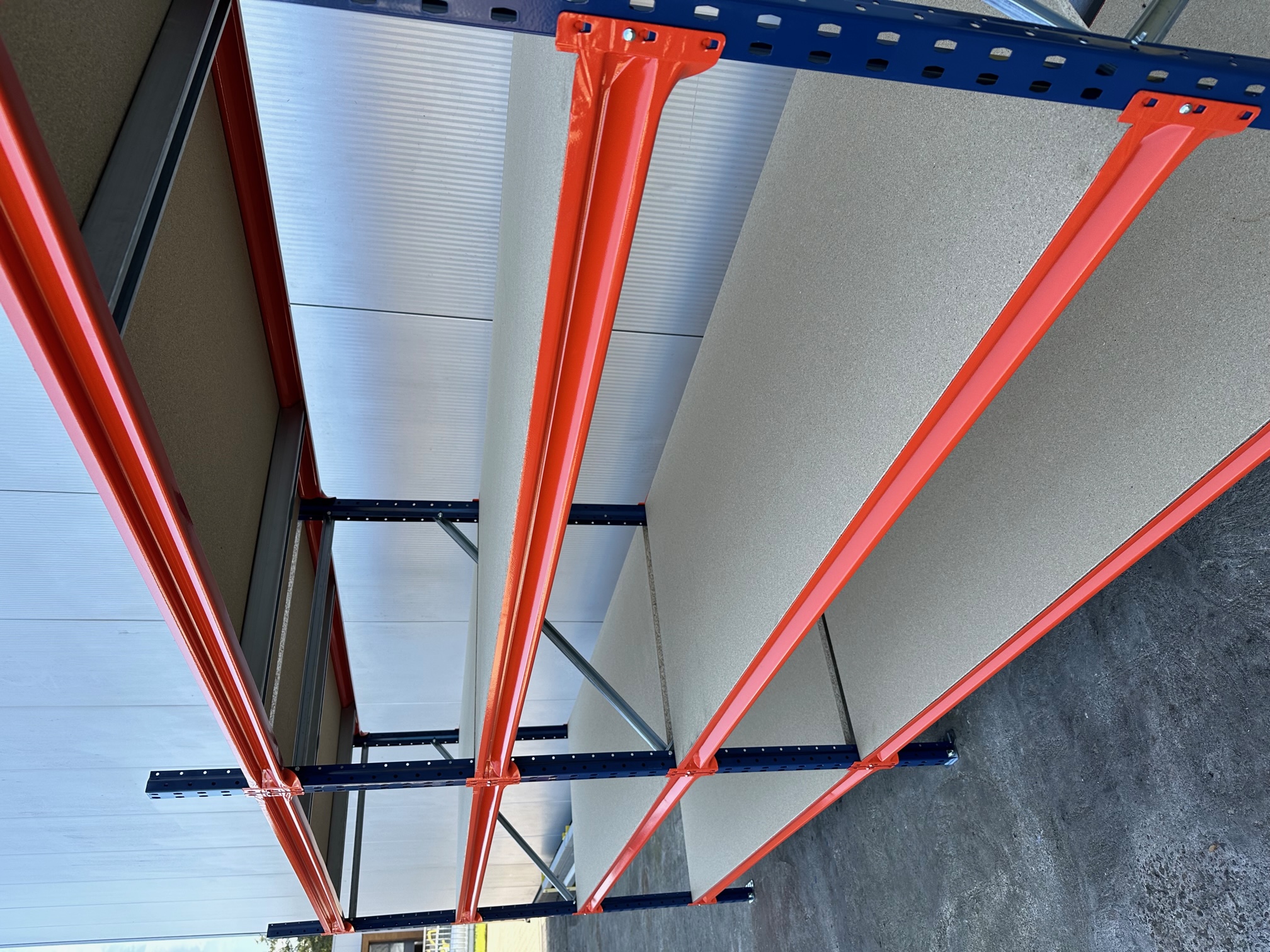 Weitspannregal – ca. 3,85 lfm | Höhe 200 cm | Tiefe 80 cm | 4 Ebenen | 400 kg Fachlast